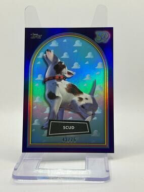 2025 Topps Toy Story 30th Anniversary Scud Purple Foil Refractor 43/75 SP Disney
